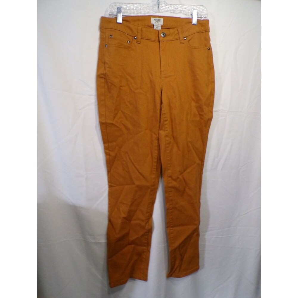 Monroe and Main Women's Pants Size 10 Yellow High Rise Straight Chino